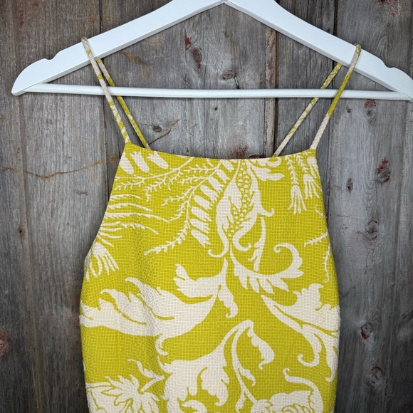 Ted Baker Mahbel Textured Floral Cami Top in Yellow Peplum size 1 - Picture 4 of 12